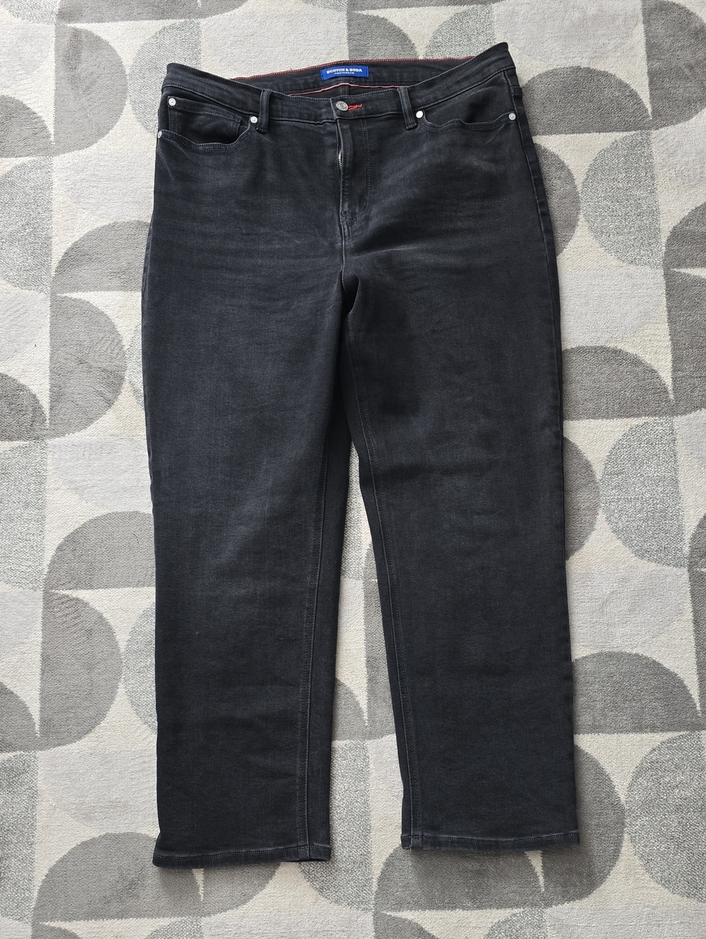 Black Straight-Leg Jeans